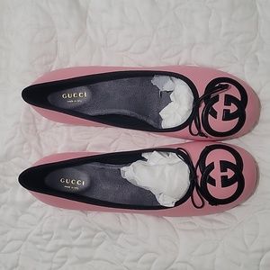 Gucci Ballet Leather Shoes Sz 39